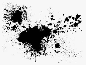 Black Splat Png - Black And White Splatter, Transparent Png, Transparent PNG