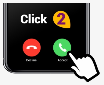 2 Click Calling - Circle, HD Png Download, Transparent PNG