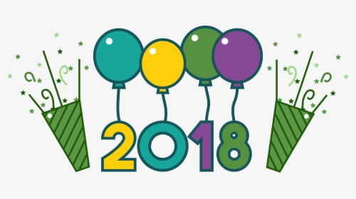 Happy New Year 2018-02 , Png Download - New Year Vector, Transparent Png, Transparent PNG
