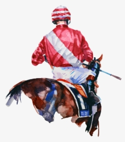 His Son Ed Sackville Has Worked In The Industry Since - Watercolour Horse And Jockey, HD Png Download, Transparent PNG