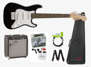 Squier Mini Strat V2 Electric Guitar Black, HD Png Download, Transparent PNG