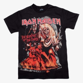 Number Of The Beast Iron Maiden T-shirt - Iron Maiden Number Of The Beast, HD Png Download, Transparent PNG