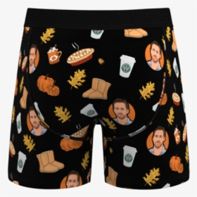 Fall Boxers With Pumpkin Spice Latte   Itemprop Image - Board Short, HD Png Download, Transparent PNG