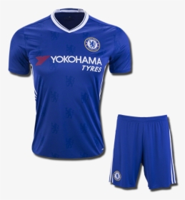 Kids Chelsea Football Jersey And Shorts Home 16 - Chelsea Football Club Kit, HD Png Download, Transparent PNG