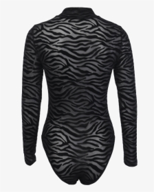 Zebra Print Mesh Bodysuit   Class - Zebra, HD Png Download, Transparent PNG