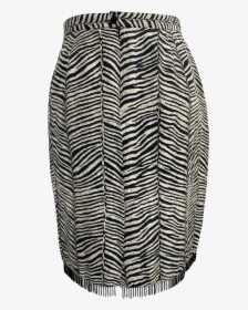 90 S Zebra Print Silk Beaded Fringe Hem Skirt - Pencil Skirt, HD Png Download, Transparent PNG
