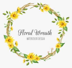 Yellow Floral Wreath Png, Transparent Png, Transparent PNG