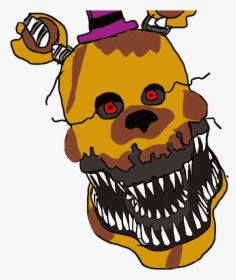 Nightmare Clipart Fredbear - Fredbear Nightmare Drawing, HD Png Download, Transparent PNG