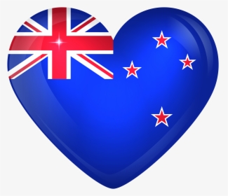 New Zealand Large Heart Flagu200b Gallery Yopriceville - British Colony New Zealand Flag, HD Png Download, Transparent PNG