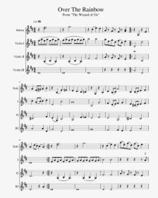Piano With Rainbow Music Notes Png - Somewhere Over Rainbow Violin Sheet Music, Transparent Png, Transparent PNG