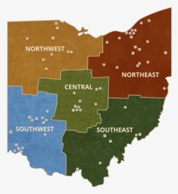 Map Of Ohio Colleges - Ohio District Map 2019, HD Png Download, Transparent PNG