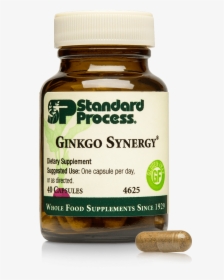 4625 Ginkgo Synergy Bottle Capsule - Ginkgo Supplement Standard Process, HD Png Download, Transparent PNG