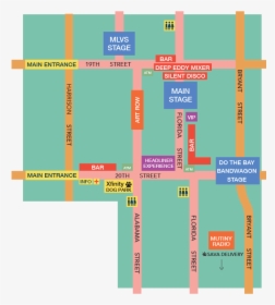 20thstreetmap Web - 20th Street Block Party Map, HD Png Download, Transparent PNG