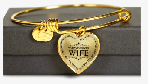 To My Wife Thank You For Luxury Gold Bangle Birthday - Necklace, HD Png Download, Transparent PNG