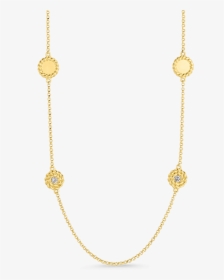 New Barocco 18k Yellow Gold Alternating Diamond Station - Necklace, HD Png Download, Transparent PNG