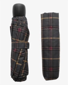 Scottish Grey Tartan-effect Folding Umbrella With Cover - Umbrella, HD Png Download, Transparent PNG