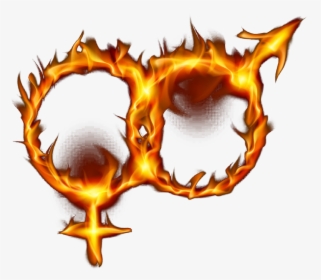 Flame Gender Symbol Fire Clip Art - Male Female Symbol Fire, HD Png Download, Transparent PNG