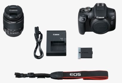 Dslr Camera, Eos 2000d, 18-55, Battery Kit Canon 2728c010 - Canon Eos 1500d Dslr Camera Kit, HD Png Download, Transparent PNG