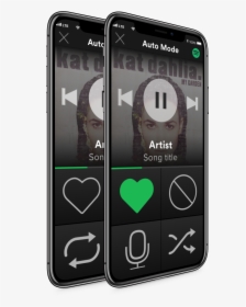Spotify Mockup Hearticon - Smartphone, HD Png Download, Transparent PNG