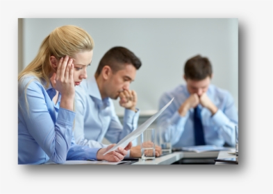 Stressed Business People Stressed Over Satisfaction - Sad People In Office, HD Png Download, Transparent PNG