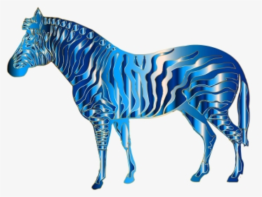 Zebra Color Frame Png Vector - Blue Zebra Png, Transparent Png, Transparent PNG