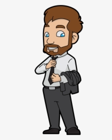 Cartoon Business Man With Beard, HD Png Download, Transparent PNG