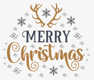 #christmas Text #merrychristmas #snowflakes #antlers - Calligraphy, HD Png Download, Transparent PNG