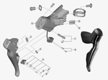 Shifter Exploded View Header - Shimano, HD Png Download, Transparent PNG
