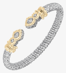 14kt Yellow Gold Open 6mm Diamond Bangle Bracelet Designed - Bracelets Png, Transparent Png, Transparent PNG