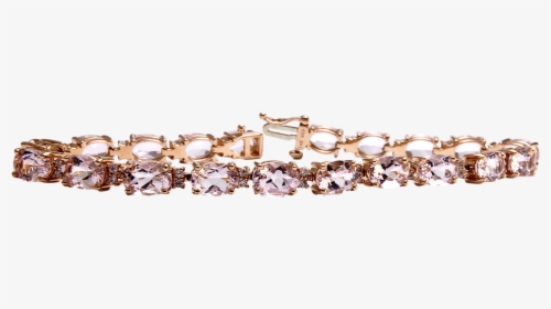 14k Rose Gold Morganite And Diamond Bracelet - Bracelet, HD Png Download, Transparent PNG