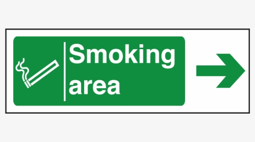 Smoking Area Arrow Right Sign   Title Smoking Area - Traffic Sign, HD Png Download, Transparent PNG