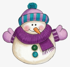 Purple Snowman Clipart, HD Png Download, Transparent PNG