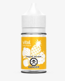 A Bottle Of Fruit Punch E-liquid By Vital Brand - Baby Bottle, HD Png Download, Transparent PNG