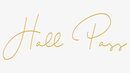 Hall Pass Logo Gold - Calligraphy, HD Png Download, Transparent PNG