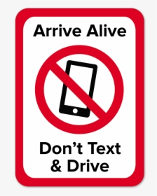 Dont Text And Drive Png - Dont Text And Drive Sign, Transparent Png, Transparent PNG