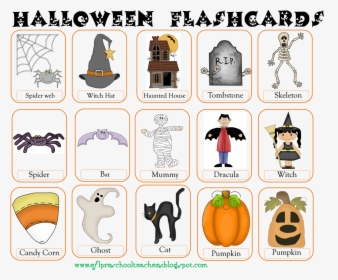 Esl Efl Teachers Halloween Tpt Products From - Halloween Flashcards For Preschoolers, HD Png Download, Transparent PNG