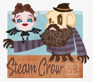 Steam Crow Portrait2 - Illustration, HD Png Download, Transparent PNG