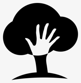 Tree With A Hand - Icon, HD Png Download, Transparent PNG