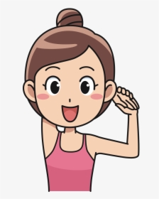 Woman Stretching - Cartoon Nurse In Hospital, HD Png Download, Transparent PNG