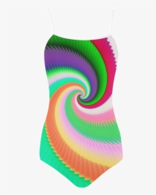 Colorful Spiral Dragon Scales Strap Swimsuit - Graphic Design, HD Png Download, Transparent PNG