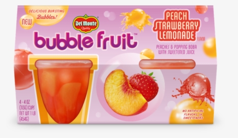 Del Monte Peach Strawberry Lemonade Bubble Fruit, 4 - Del Monte Bubble Fruit, HD Png Download, Transparent PNG