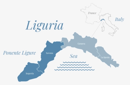 Italian Riviera Map - Liguria Map, HD Png Download, Transparent PNG