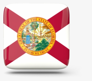 Glossy Square Icon - Florida State Flag, HD Png Download, Transparent PNG