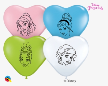 6 Q Disney Princess,heart Latex Assortment Print, HD Png Download, Transparent PNG