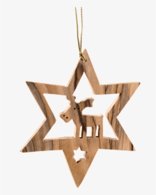 Star With Moose, Olive Wood - Pendant, HD Png Download, Transparent PNG