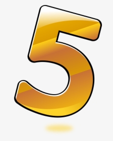 Five,glossy,gold,keyword Vector Graphics,free Pictures, - Glossy Number Five, HD Png Download, Transparent PNG