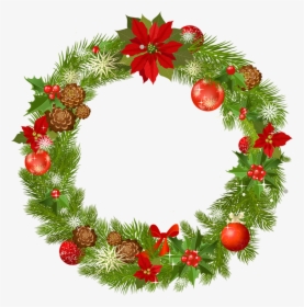 Merry Christmas Wreath Png, Transparent Png, Transparent PNG