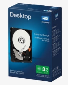 Desktop Hard Drive 3 Tb, Wd Desktop Retail Western, HD Png Download, Transparent PNG