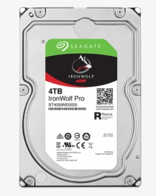 4tb Ironwolf Pro St4000ne0025, 7200 Rpm, Sata 6gb/s, - Hdd Seagate Iron Wolf, HD Png Download, Transparent PNG