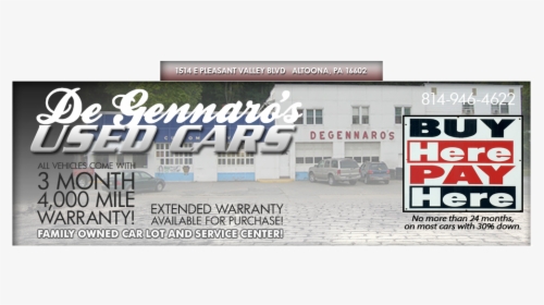 De Gennaro S Used Cars - Car Dealership, HD Png Download, Transparent PNG